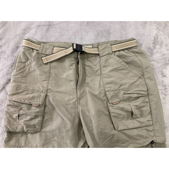 LL Bean Convertible Pants Men’s Large Reg Green Zip-Off Shorts Hiking Outdoors - Picture 4 of 15